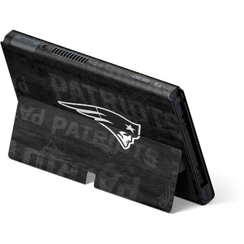 NFL New England Patriots Black & White Nintendo Switch OLED (2021) Skin