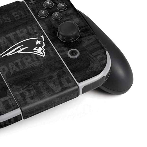 NFL New England Patriots Black & White Nintendo Switch OLED (2021) Skin
