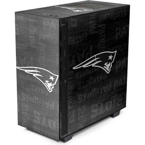 NFL New England Patriots Black & White NZXT H510 Compact ATX Mid-Tower Case Skin