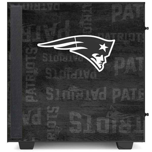 NFL New England Patriots Black & White NZXT H510 Compact ATX Mid-Tower Case Skin