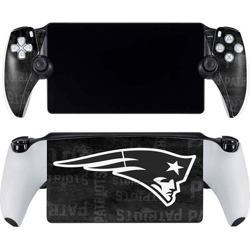 NFL New England Patriots Black & White PlayStation Portal Remote Player Skin