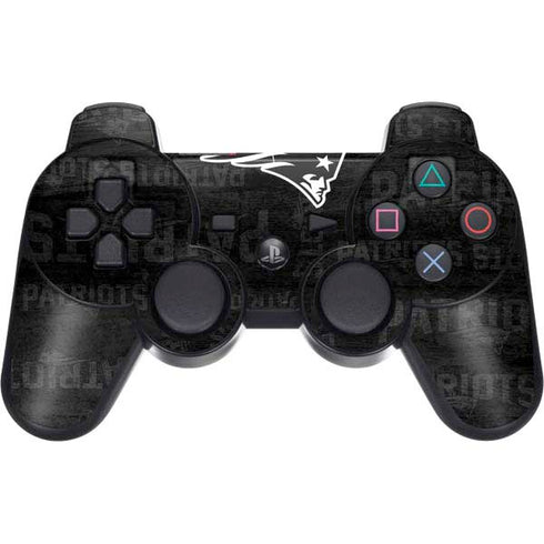 NFL New England Patriots Black & White PS3 Dual Shock wireless controller Skin