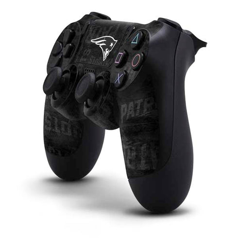 NFL New England Patriots Black & White PS4 Controller Skin