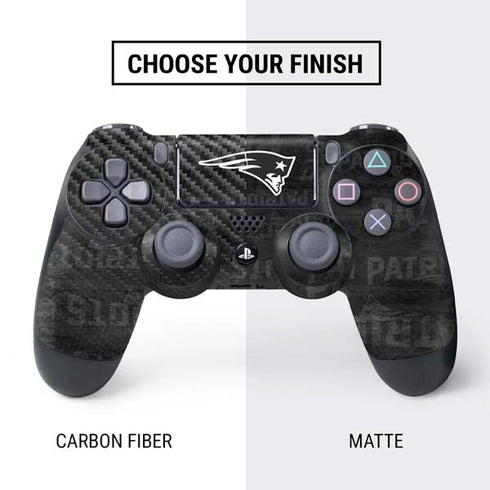 NFL New England Patriots Black & White PS4 Controller Skin