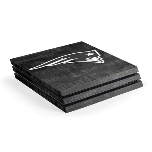 NFL New England Patriots Black & White PS4 Pro Console Skin