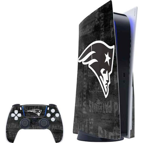 NFL New England Patriots Black & White PS5 Bundle Skin