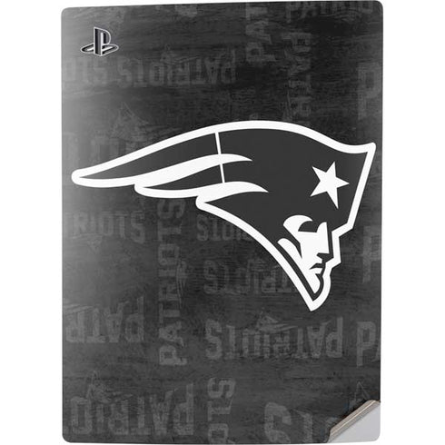 NFL New England Patriots Black & White PS5 Digital Edition Console Skin
