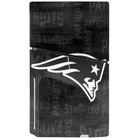 NFL New England Patriots Black & White PS5 Slim Disk Bundle Skin