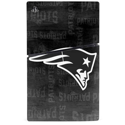 NFL New England Patriots Black & White PS5 Slim Digital Edition Bundle Skin