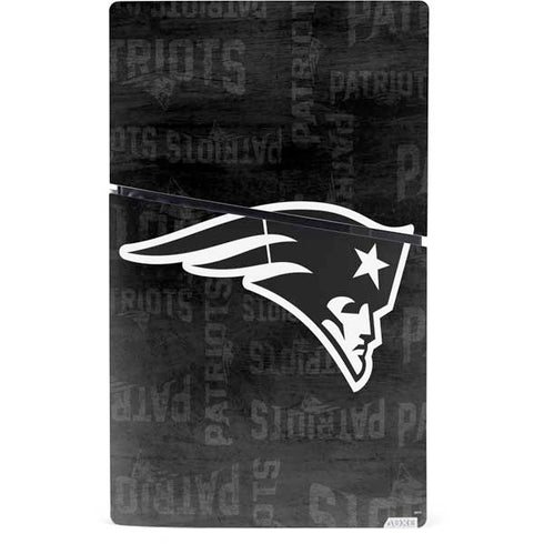 NFL New England Patriots Black & White PS5 Slim Digital Edition Bundle Skin