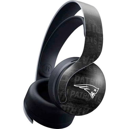 NFL New England Patriots Black & White PULSE 3D Wireless Headset for PS5 Skin