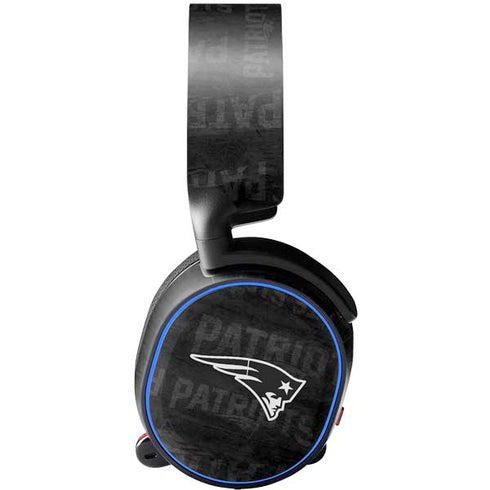 NFL New England Patriots Black & White SteelSeries Arctis 3 Skin