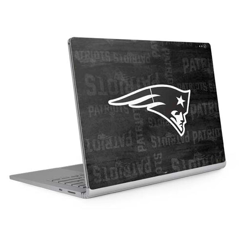 NFL New England Patriots Black & White Surface Book 2 13.5in Skin