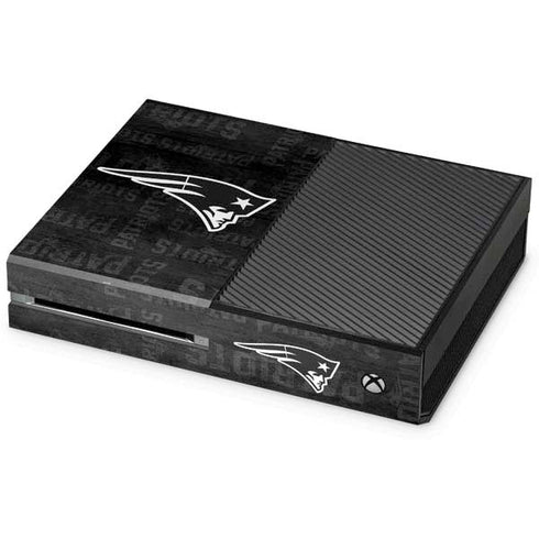 NFL New England Patriots Black & White Xbox One Console Skin