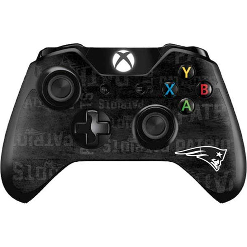 NFL New England Patriots Black & White Xbox One Controller Skin