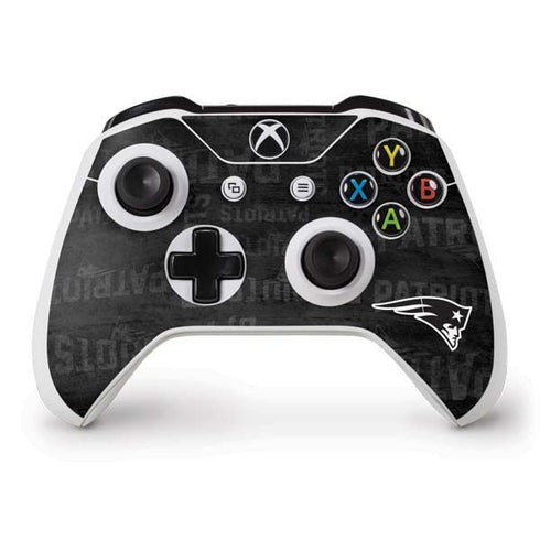 NFL New England Patriots Black & White Xbox One S Controller Skin