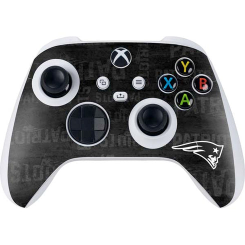 NFL New England Patriots Black & White Xbox Series S Controller Skin