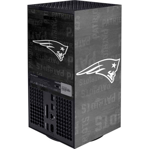 NFL New England Patriots Black & White Xbox Series X Console Skin