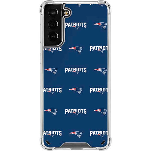 NFL New England Patriots Blitz Series Galaxy S21 Plus 5G Clear Case
