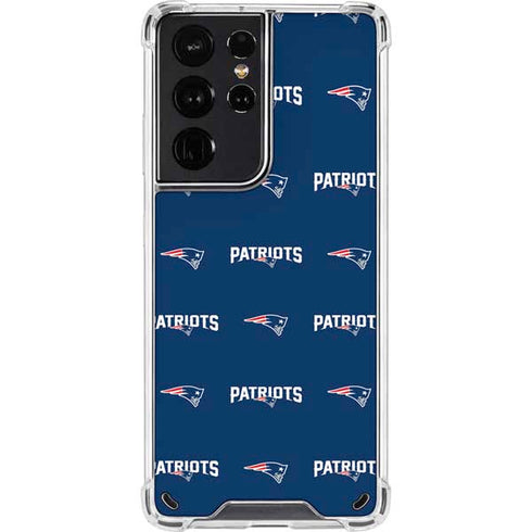 NFL New England Patriots Blitz Series Galaxy S21 Ultra 5G Clear Case
