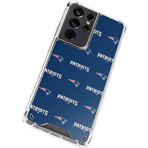 NFL New England Patriots Blitz Series Galaxy S21 Ultra 5G Clear Case