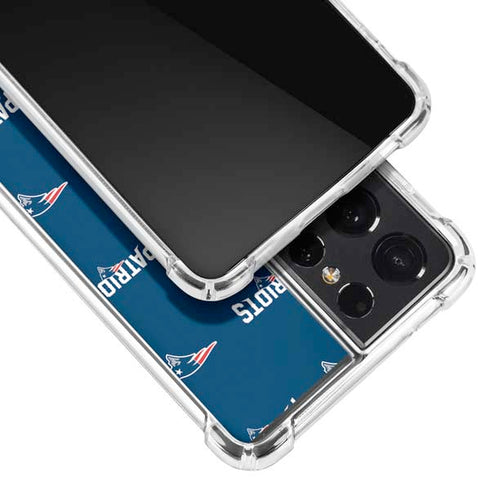 NFL New England Patriots Blitz Series Galaxy S21 Ultra 5G Clear Case