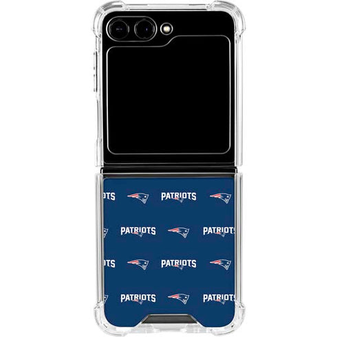 NFL New England Patriots Blitz Series Galaxy Z Flip5 5G Clear Case