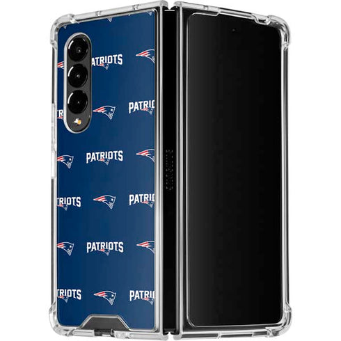 NFL New England Patriots Blitz Series Galaxy Z Fold4 5G Clear Case
