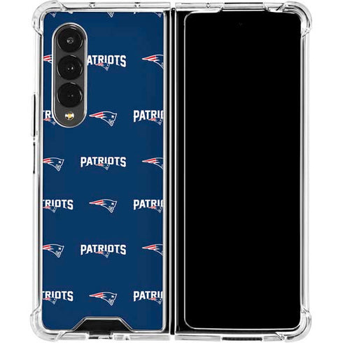 NFL New England Patriots Blitz Series Galaxy Z Fold4 5G Clear Case