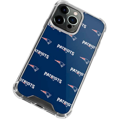 NFL New England Patriots Blitz Series iPhone 14 Pro Clear Case