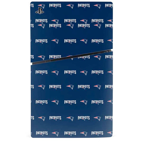 NFL New England Patriots Blitz Series PS5 Slim Disk Console Skin