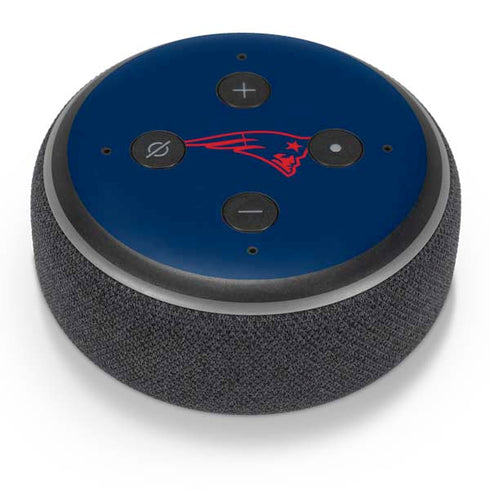 NFL New England Patriots Blue Performance Series Amazon Echo Dot Skin