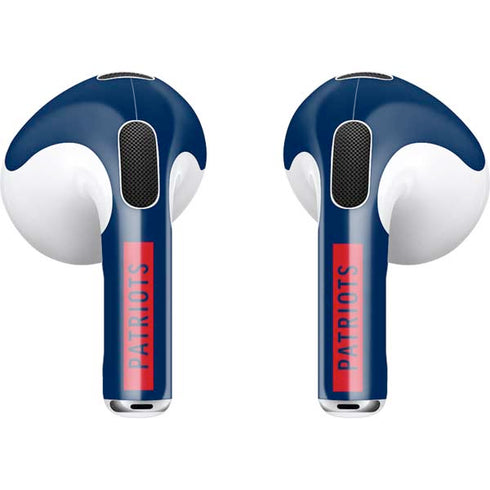 NFL New England Patriots Blue Performance Series Apple AirPods (3rd Gen 2021) Skin