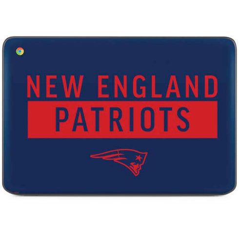 NFL New England Patriots Blue Performance Series HP Chromebook Skin