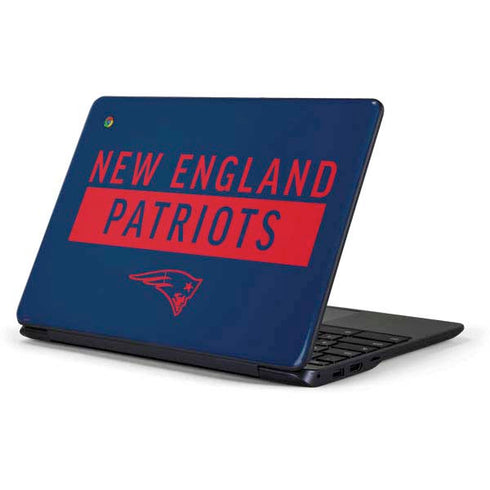 NFL New England Patriots Blue Performance Series Samsung Chromebook Skin