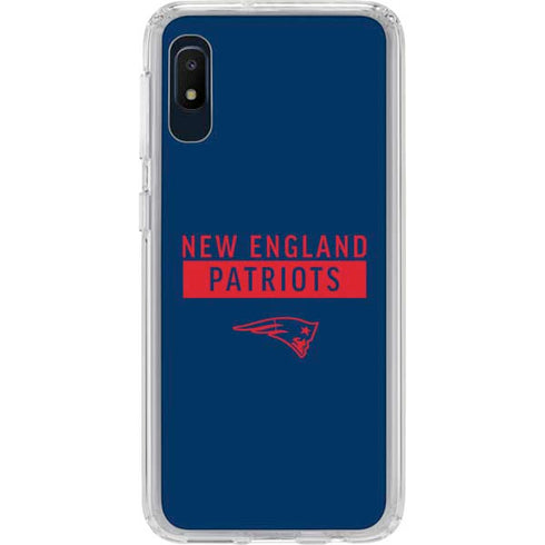 NFL New England Patriots Blue Performance Series Galaxy A10e Clear Case
