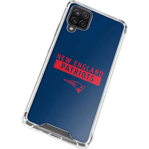 NFL New England Patriots Blue Performance Series Galaxy A12 Clear Case