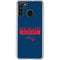 NFL New England Patriots Blue Performance Series Galaxy A21 Clear Case