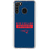 NFL New England Patriots Blue Performance Series Galaxy A21 Clear Case