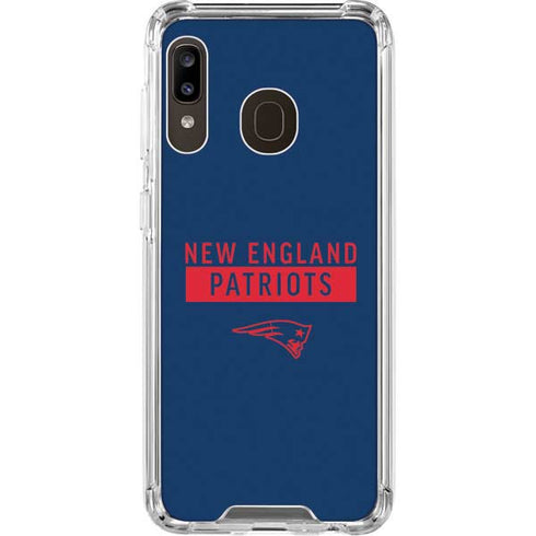 NFL New England Patriots Blue Performance Series Galaxy A30 Clear Case