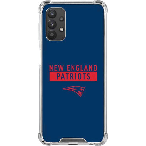 NFL New England Patriots Blue Performance Series Galaxy A32 5G Clear Case