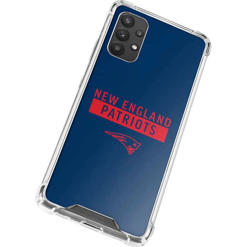 NFL New England Patriots Blue Performance Series Galaxy A32 5G Clear Case