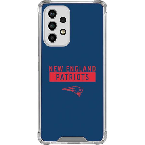 NFL New England Patriots Blue Performance Series Galaxy A33 5G Clear Case