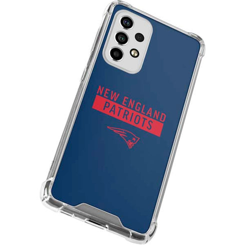NFL New England Patriots Blue Performance Series Galaxy A33 5G Clear Case