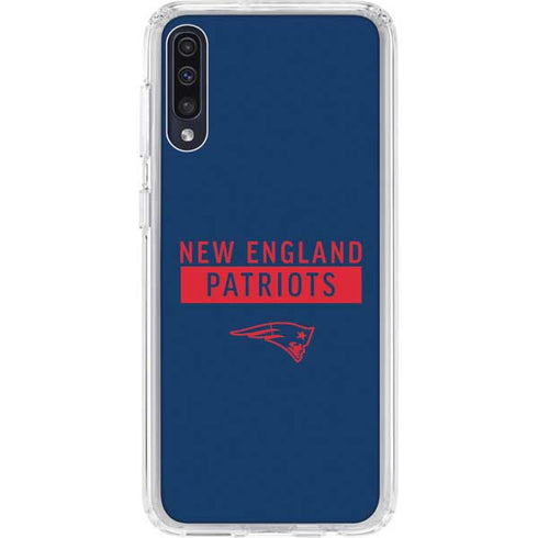 NFL New England Patriots Blue Performance Series Galaxy A50 Clear Case