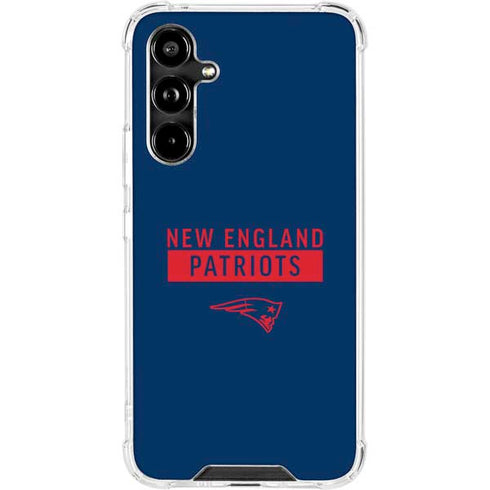NFL New England Patriots Blue Performance Series Galaxy A54 5G Clear Case