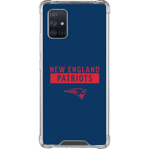 NFL New England Patriots Blue Performance Series Galaxy A71 5G Clear Case