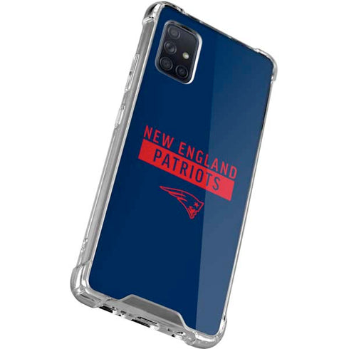 NFL New England Patriots Blue Performance Series Galaxy A71 5G Clear Case
