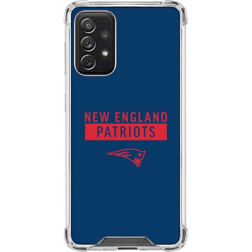 NFL New England Patriots Blue Performance Series Galaxy A72 5G Clear Case