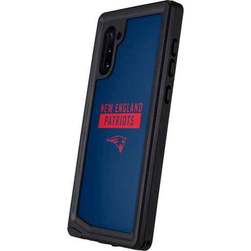 NFL New England Patriots Blue Performance Series Galaxy Note 10 Waterproof Case